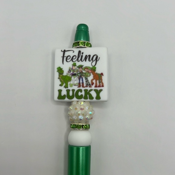 Feeling Lucky Toy Story Rhinestone Silicone and Acrylic Beaded Pen - Picture 3 of 7